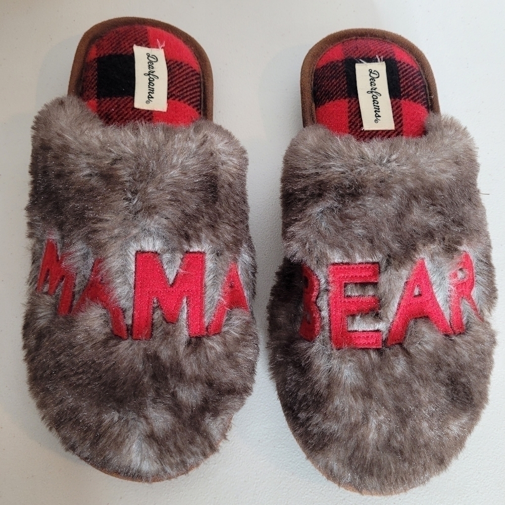 Dearfoams Mama Bear Slippers - Size M / 7-8